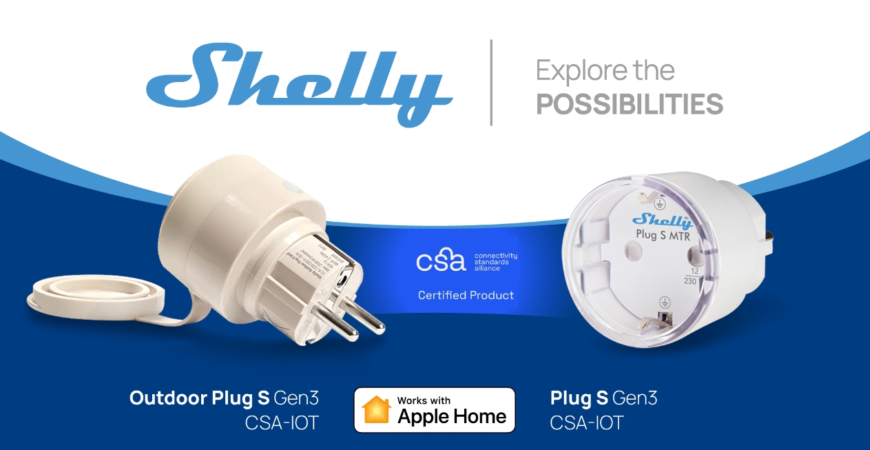 Две устройства на Shelly Group получиха сертификат „Works with Apple Home“ по Matter протокола