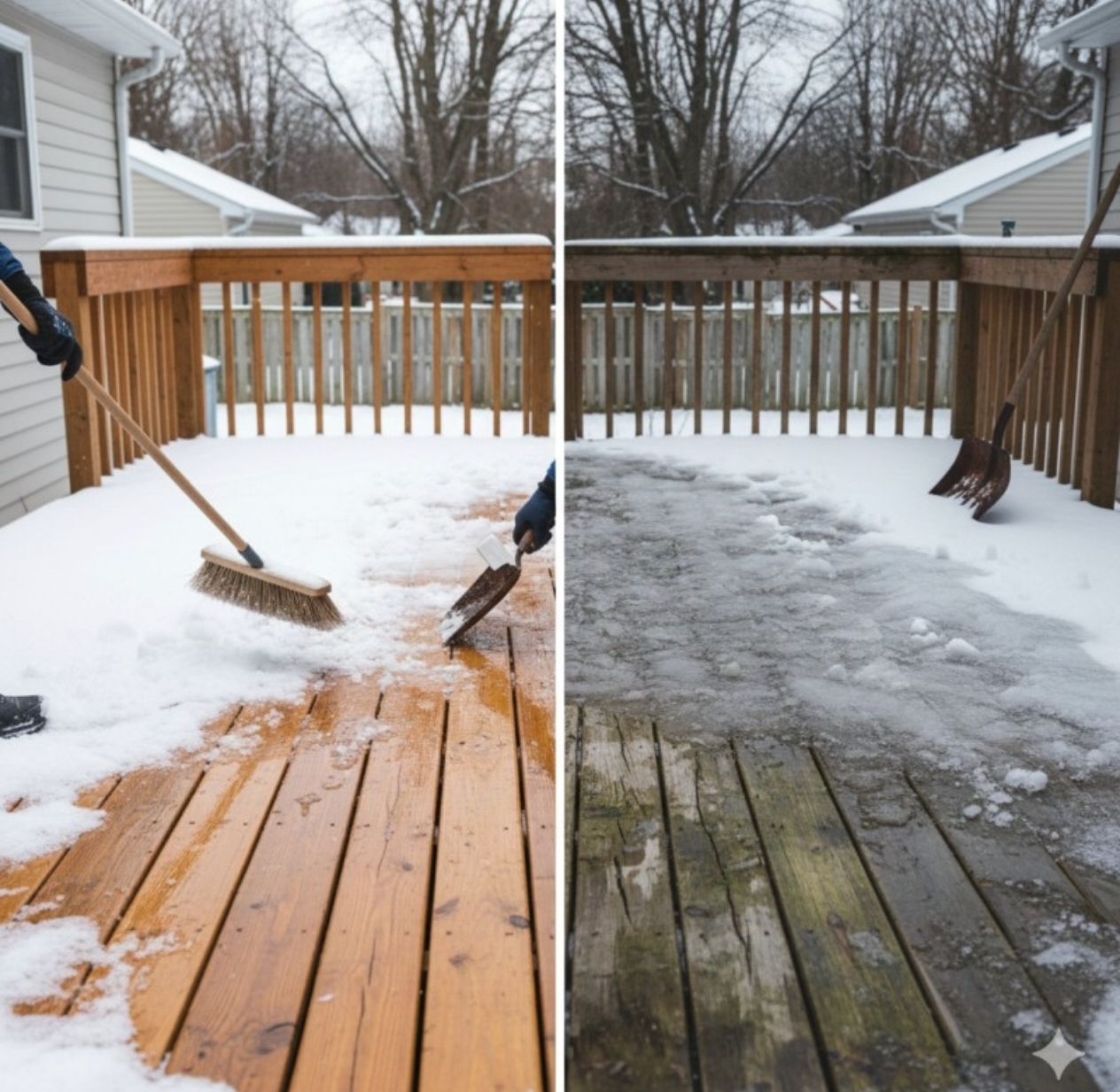 Зимна поддръжка на декинг: Грешките, които 90% от собствениците правят