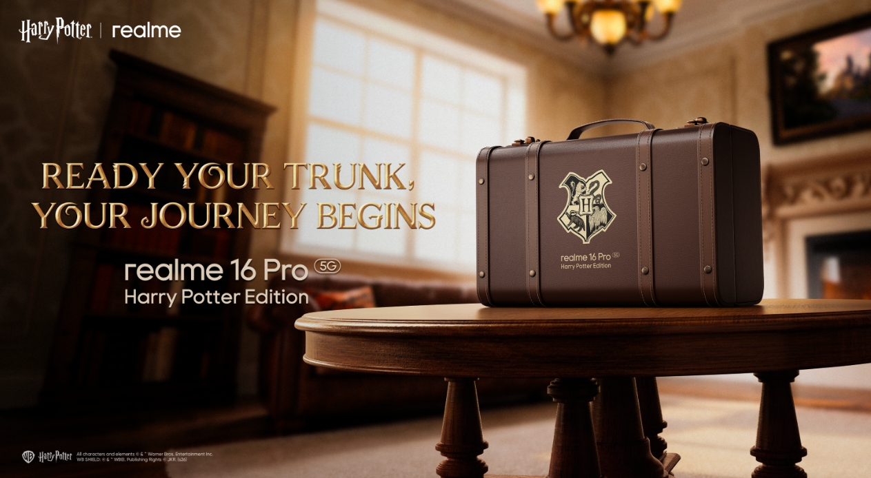 realme разкри дизайна, вдъхновен от „Хогуортс“, на очаквания realme 16 Pro Harry Potter Edition